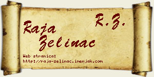 Raja Zelinac vizit kartica